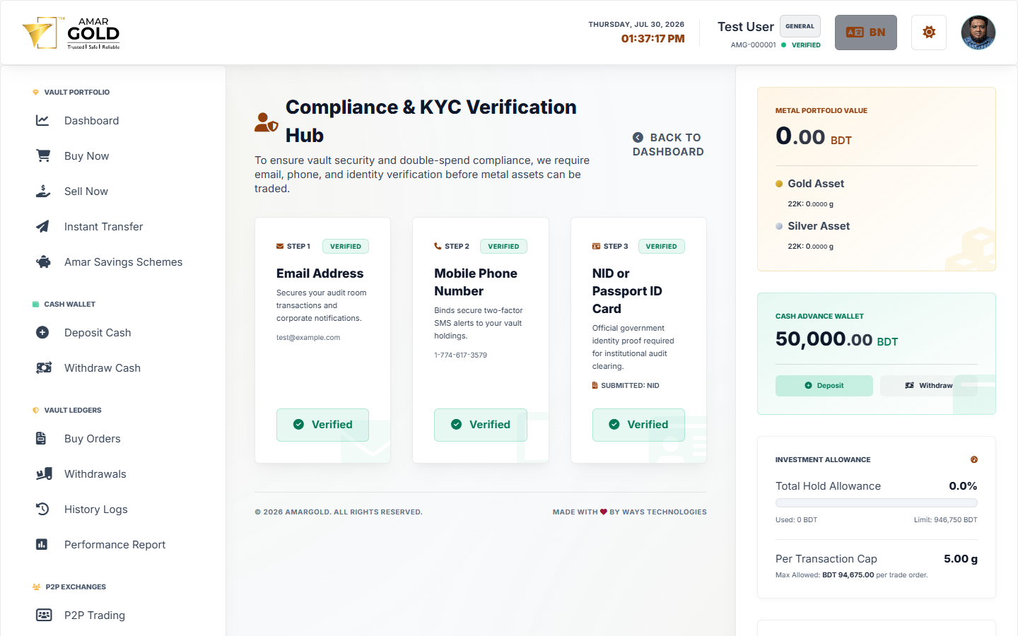 KYC Verification Desktop